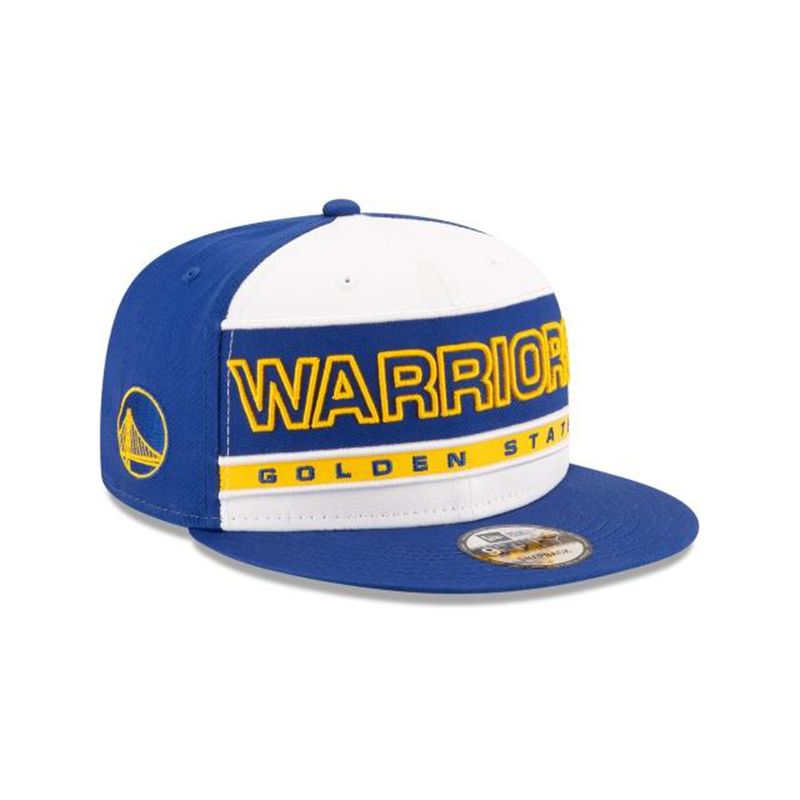 NBA Golden State Warriors Stripe 9Fifty Snapback (DJW7756) - Blue New Era Caps